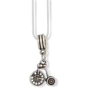 Pennyfarthing Cycle Bicycle Charm Snake Chain Necklace